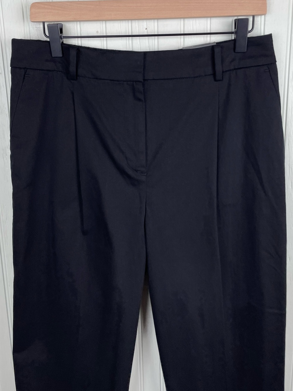 NEW Talbots Bristol Pants Size 10 Petite Black Cotton Lyocell Pleated Trousers - Picture 4 of 9